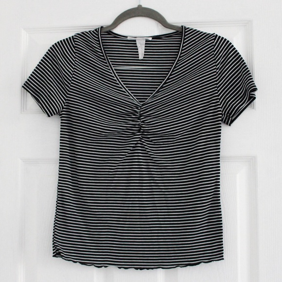 Caution To The Wind Tops - BLACK & WHITE TEE
